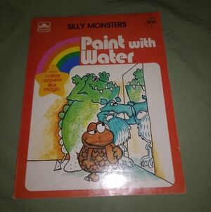 Vintage Paint With Water Silly Monsters Golden Child's Book 1979 Kid Fun